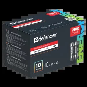 Defender Аккумуляторная батарея HR6-2BL 2600 mAh АА, Ni-MH, блистер, 2 шт.