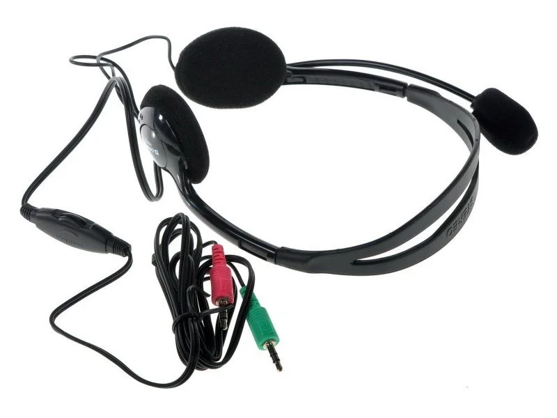 Defender Гарнитура стерео HN-102 /накладные компактные / Ø30 мм/ 2 х 3.5 mm jack стерео/ кабель 1,8 м/ черный.
