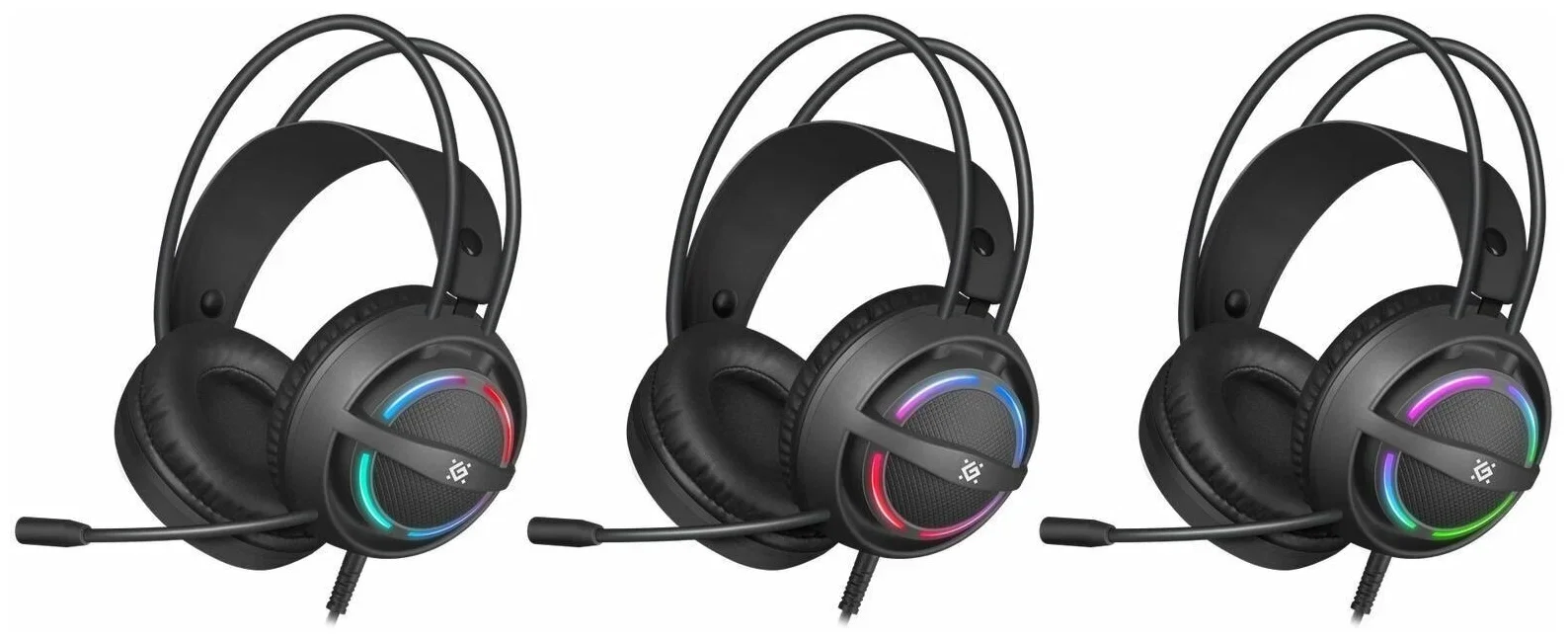 Defender Игровая гарнитура Dexter RGB, провод 2.2 м.