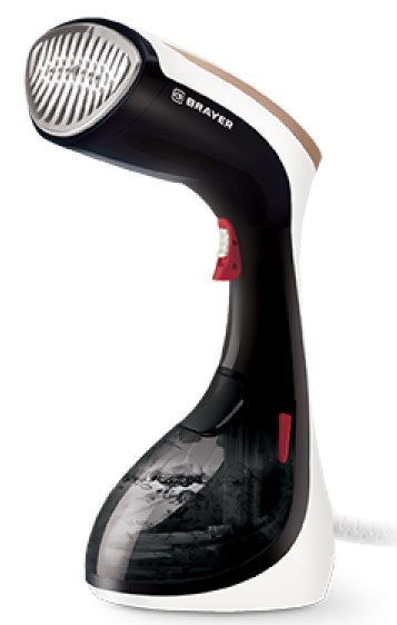 Отпариватель BRAYER BR4123 (1630 Вт, пар 25 г/мин, съем.щетка, фиксация пара, 270 мл) ПРОМО!