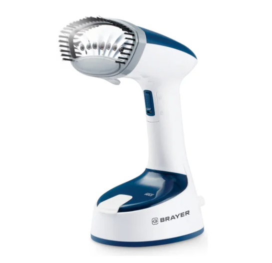 Отпариватель BRAYER BR4128GN, 1500 Вт, пар 20 г/мин, съем.щетка, фиксация пара, 120 мл ПРОМО!