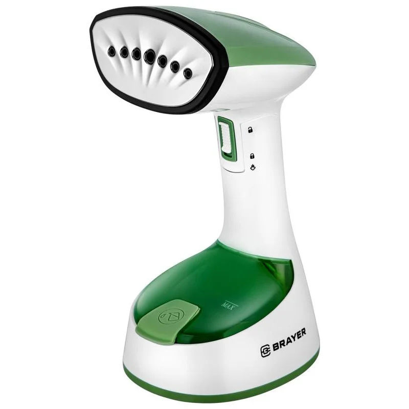 Отпариватель BRAYER BR4128GN, 1500 Вт, пар 20 г/мин, съем.щетка, фиксация пара, 120 мл ПРОМО!