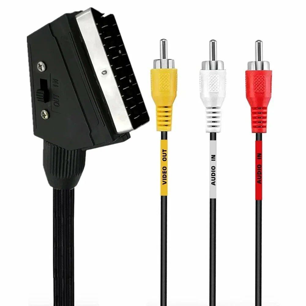 Кабели SCART-3RCA 1,5м SELENGA с переключателем в упаковке