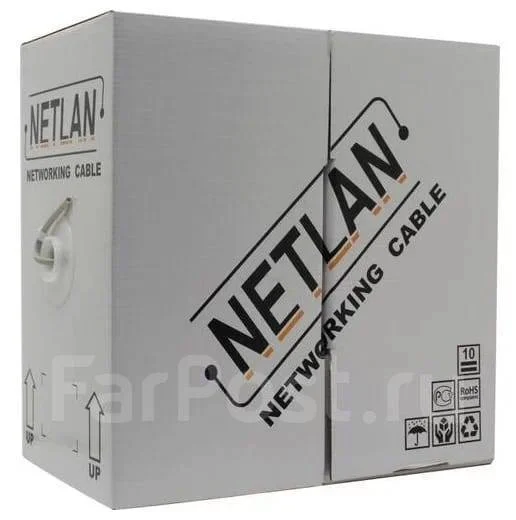 Кабель витая пара, биметалл, NETLAN UTP 4x2x0.47 Cat5e, 305м NETLAN