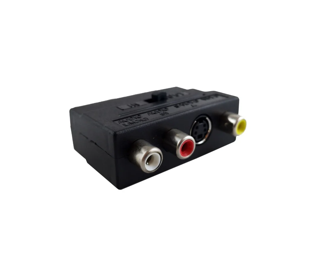 Переходник SCART-3RCA+SVHS с переключателем SELENGA