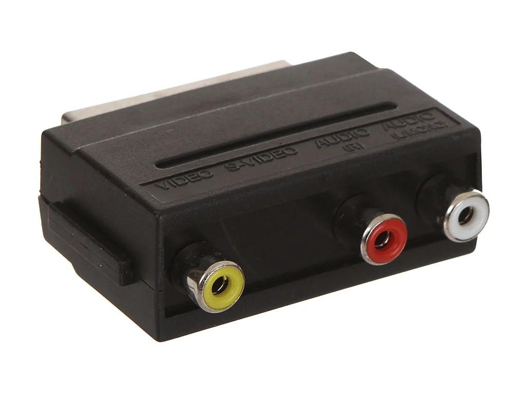 Переходник SCART-3RCA+SVHS с переключателем SELENGA