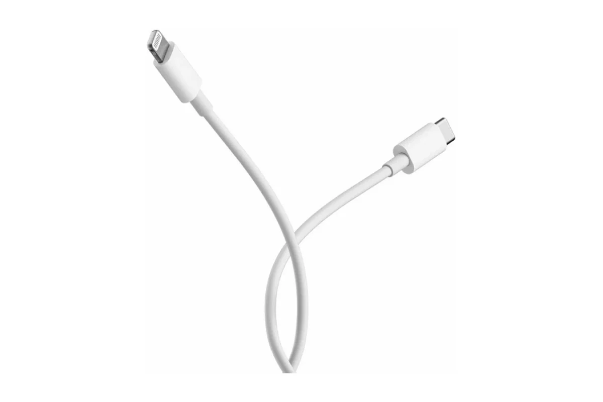 Кабель для цифровой техники и смартфонов Cuktech Type-C/Lightning, 100 см, MFI, 24 A, 20 Вт, PD, оплетка TPE (KLC-5497) белый