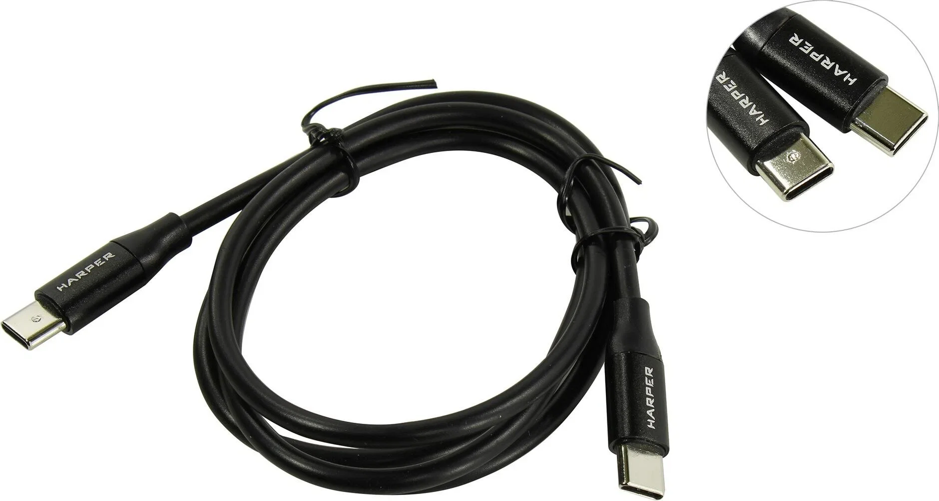 Кабель для цифровой техники и смартфонов Harper USB-C SCH-770 Black