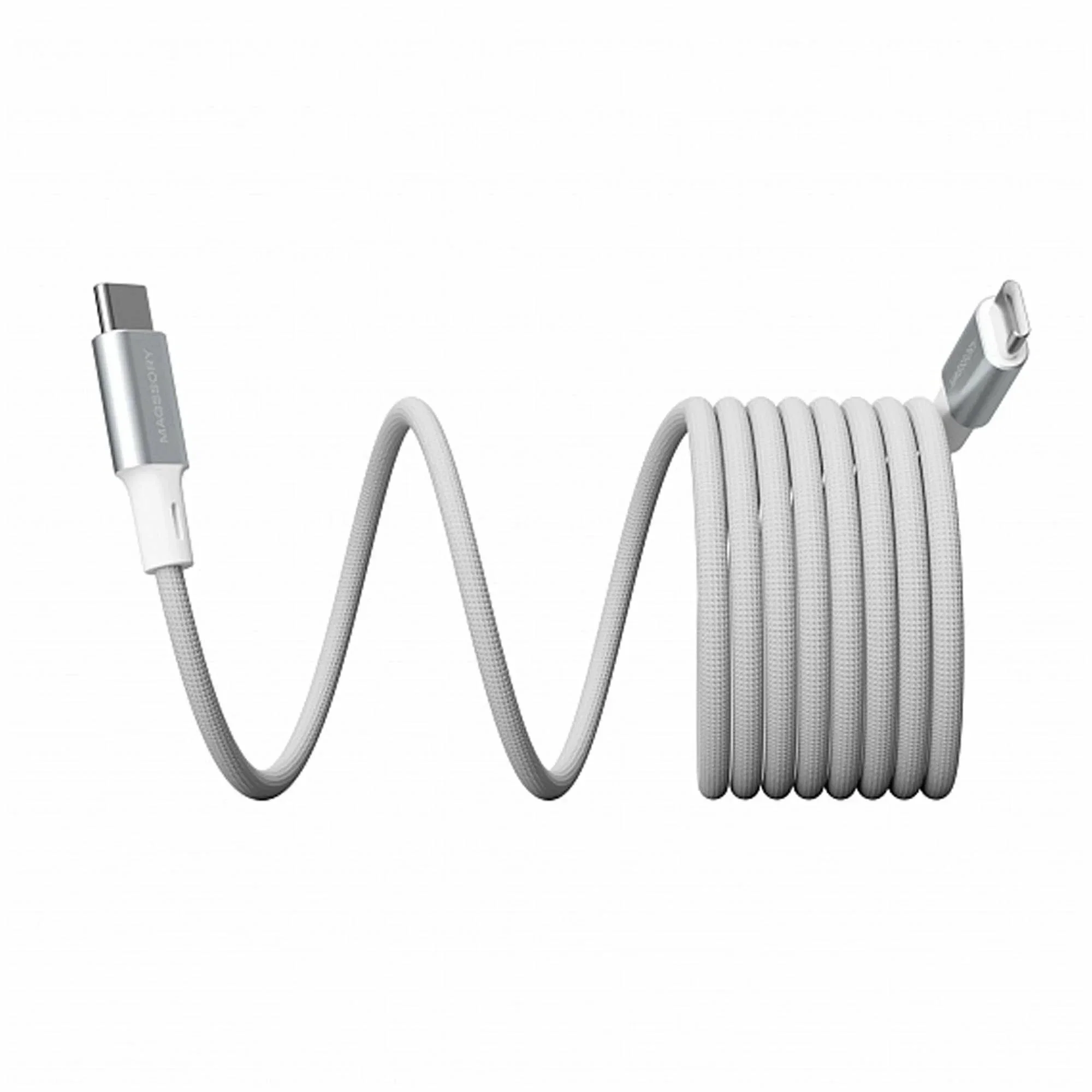 Кабель для цифровой техники и смартфонов Magssory Link C, 240W, USB-C, 2.4 м (white CBL021)