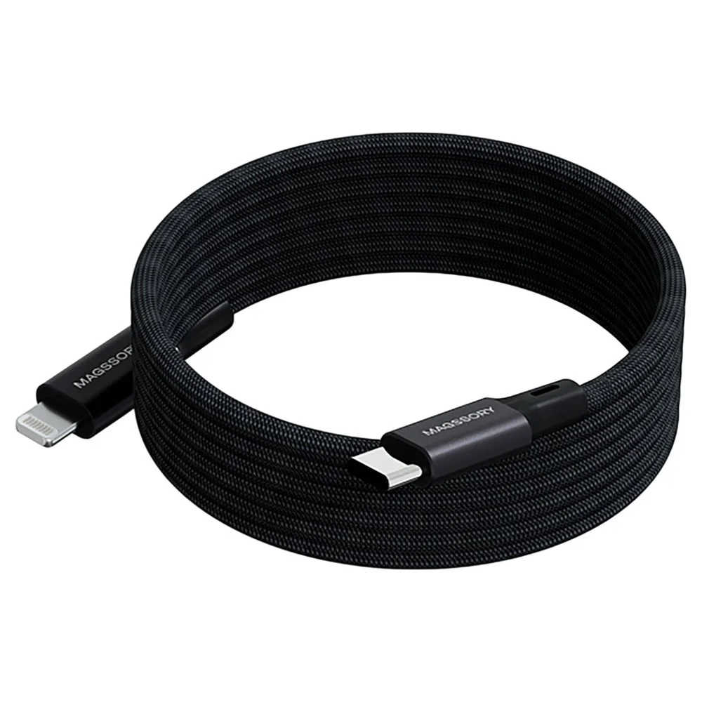 Кабель для цифровой техники и смартфонов Magssory Link L USB-C - Lightning MFI, 1.2 м (black CBL003)