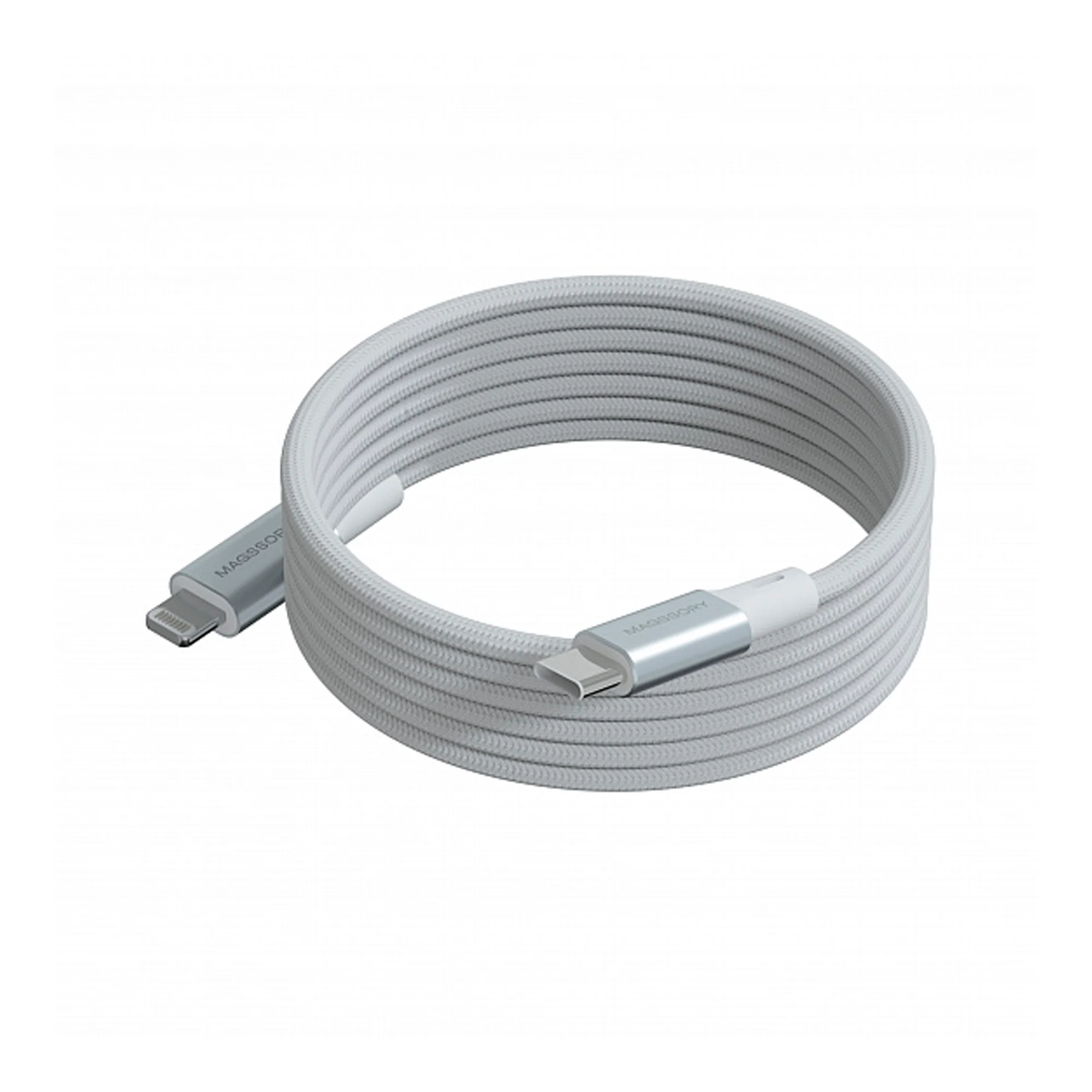 Кабель для цифровой техники и смартфонов Magssory Link L USB-C - Lightning MFI, 1.2 м (white CBL003)