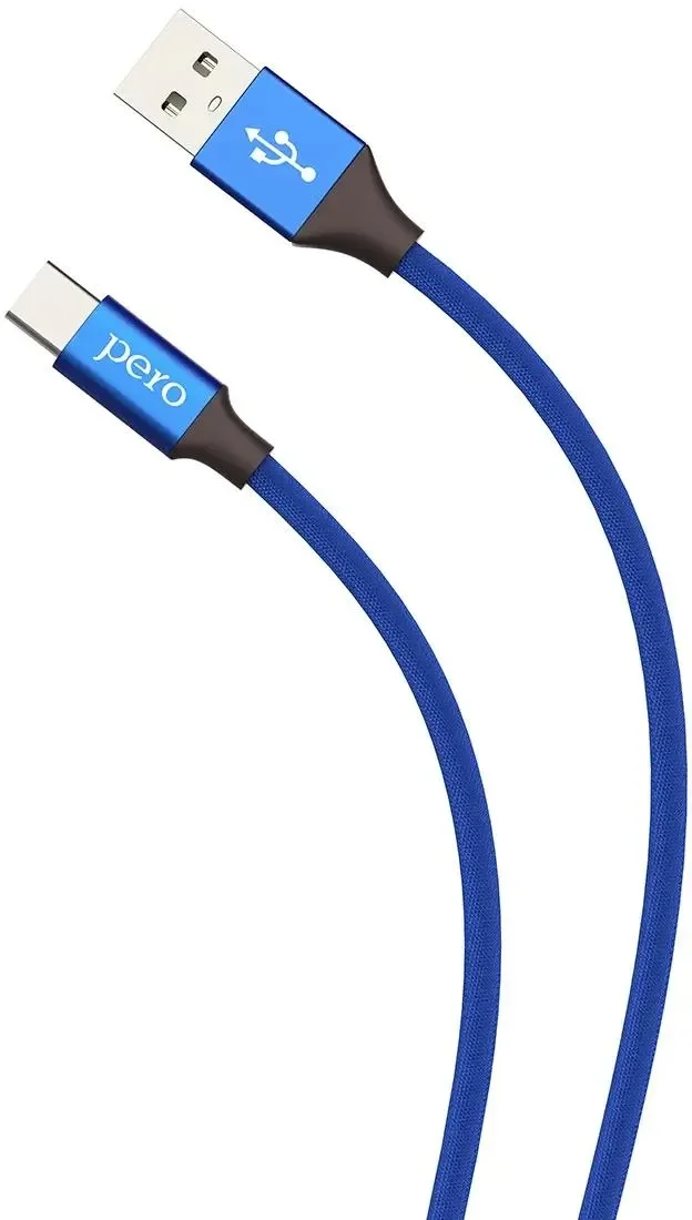 Кабель для цифровой техники и смартфонов Pero DC-02 Type-C 2А 1 м синий
