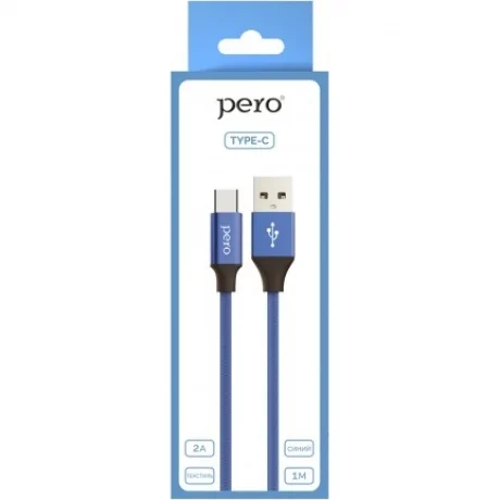 Кабель для цифровой техники и смартфонов Pero DC-02 Type-C 2А 1 м синий