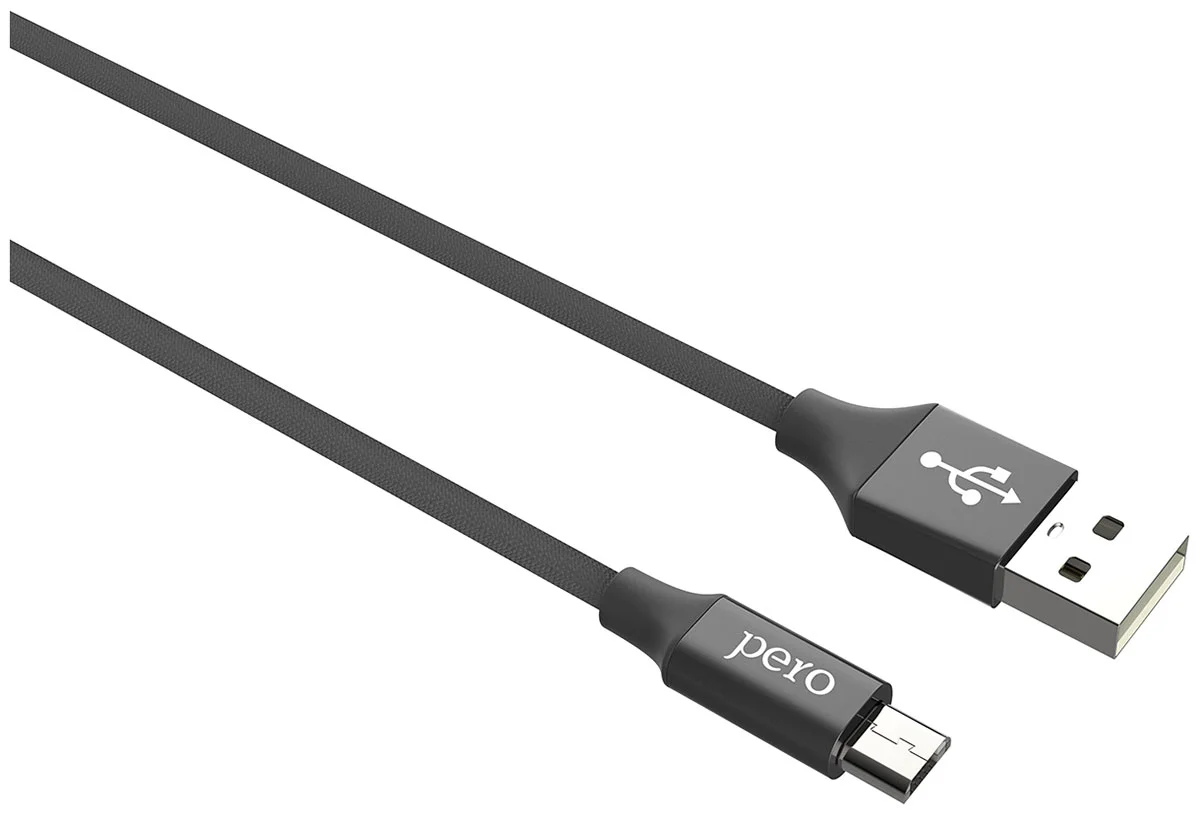 Кабель для цифровой техники и смартфонов Pero DC-02 Type-C 2А 1 м черный
