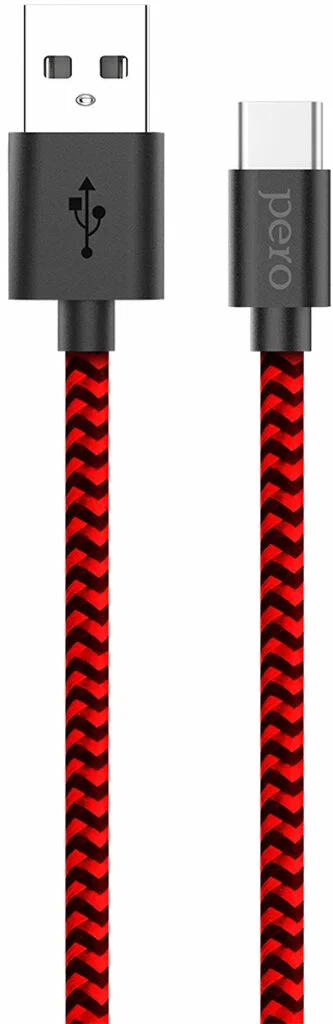 Кабель для цифровой техники и смартфонов Pero DC-04 8-pin Lightning 2А 2м Red-black