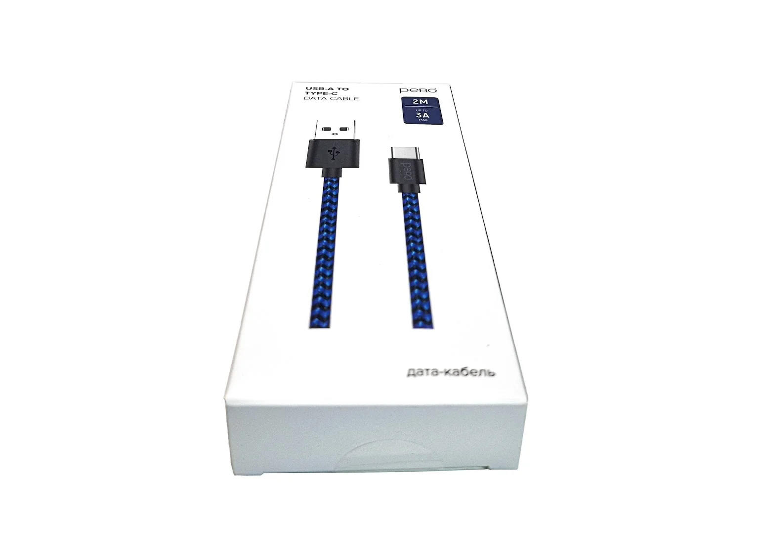 Кабель для цифровой техники и смартфонов Pero DC-04 Type-C 3А 1м Blue-black Fast Charg