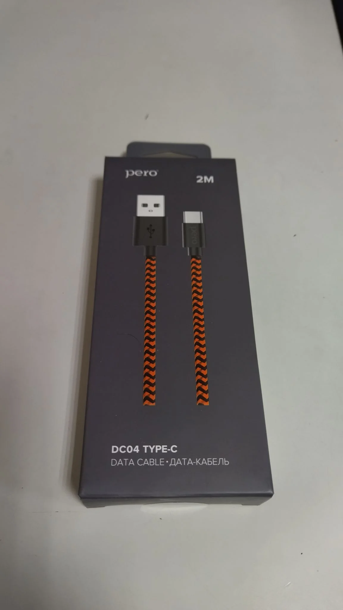 Кабель для цифровой техники и смартфонов Pero DC-04 Type-C 3А 1м Red-black Fast Charge