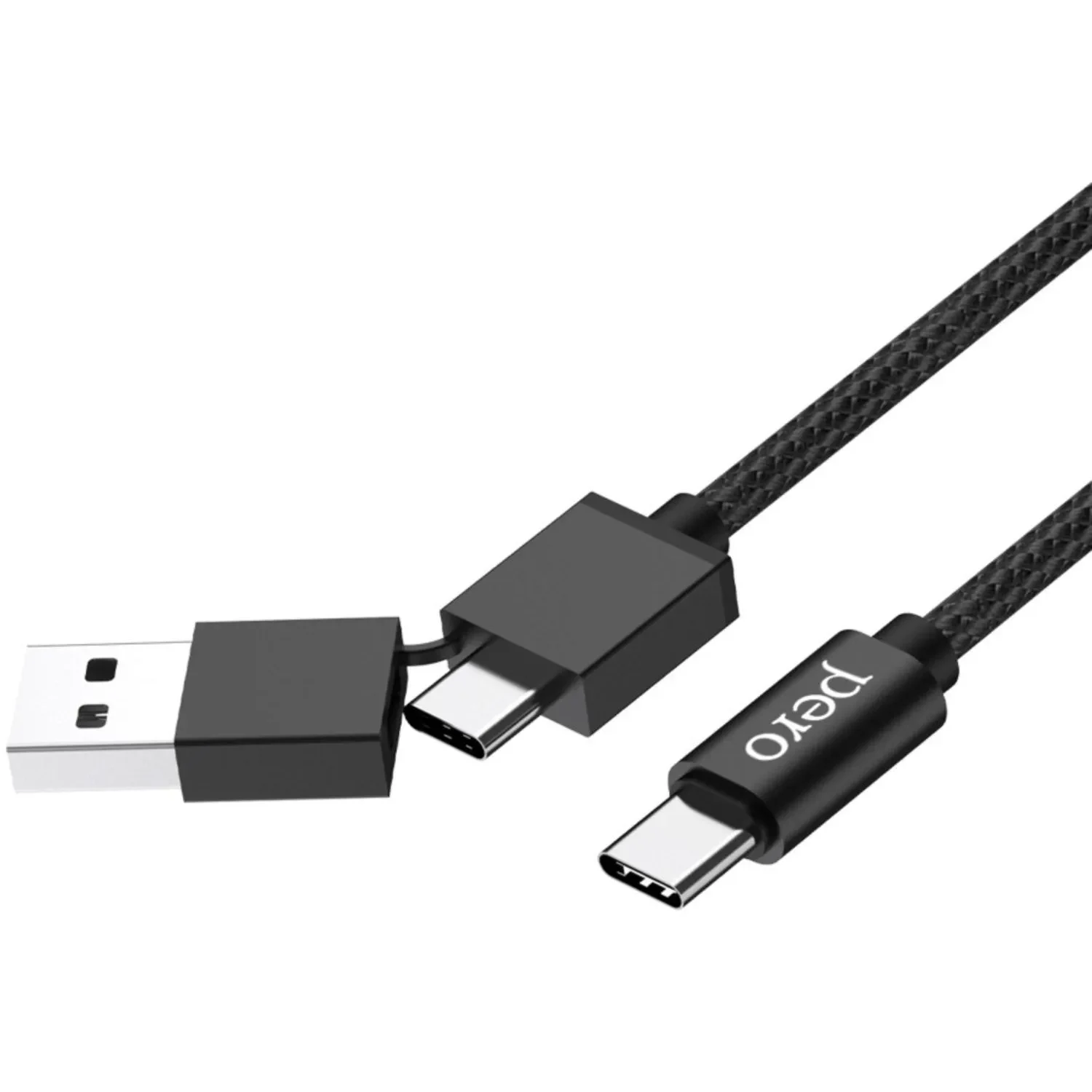 Кабель для цифровой техники и смартфонов Pero DC-07 UNIVERSAL 2 in 1 USB-A + PD to Type-C 1m Silver