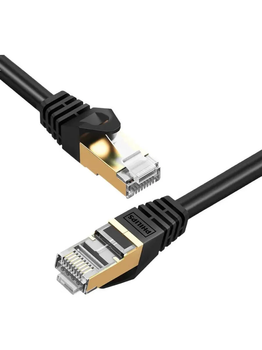 Кабель для цифровой техники и смартфонов Philips CAT.7, 32AWG, OD:2.2*7.2mm, 5M, Black (SWN4305G/56)