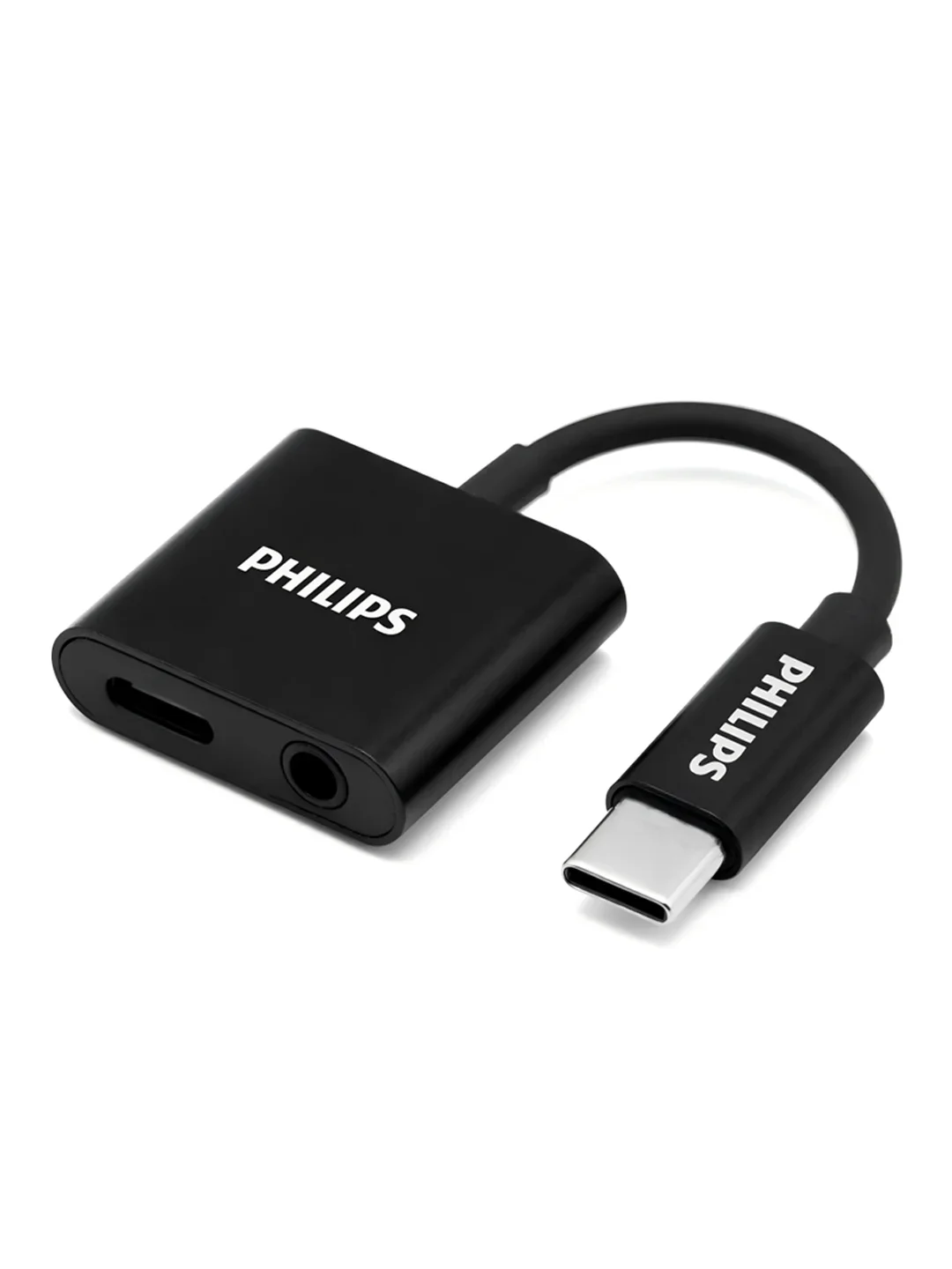 Кабель для цифровой техники и смартфонов Philips USB-C male-3.5 female, с поддержкой зарядки, 0.05 м (SWA3021)