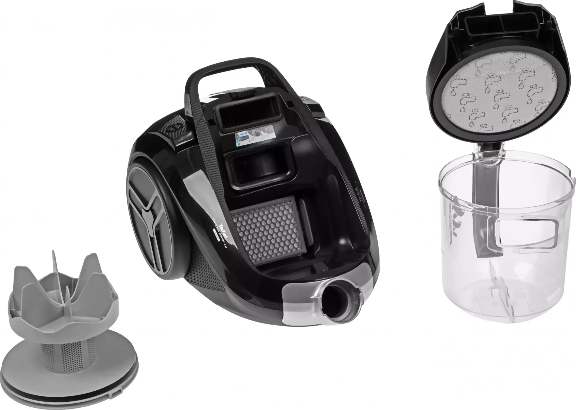 Пылесос без мешка Tefal TW4825EA, черный
