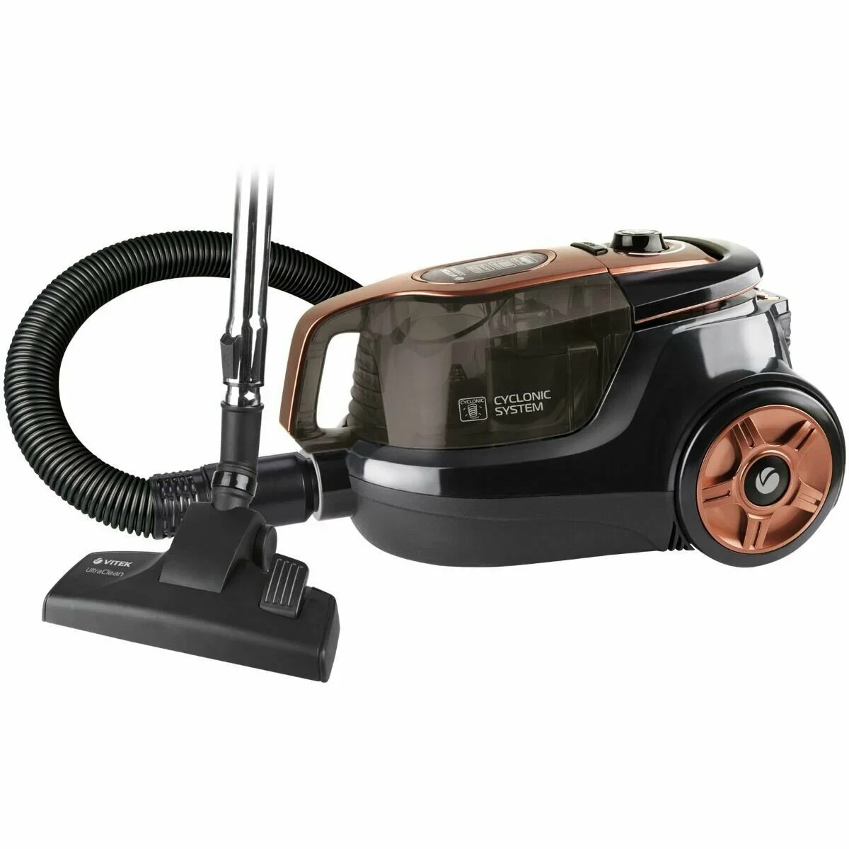Пылесос без мешка Vitek VT-8117 (BK) (2200Вт, 2,5л, 4 ступ фильтр, труба всас. телескопическая)