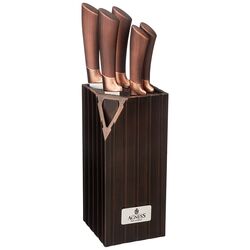 ARTI-M НАБОР НОЖЕЙ AGNESS  НА ПЛАСТИКОВОЙ ПОДСТАВКЕ, 6 ПРЕДМЕТОВ