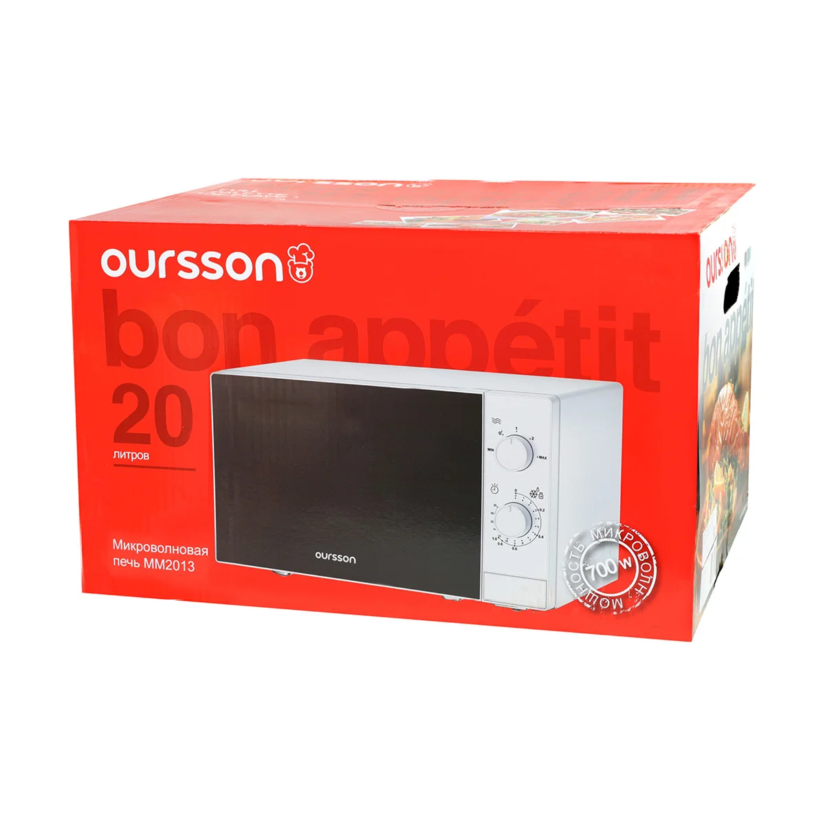 Микроволновая печь - СВЧ Oursson MM2013B/WH (белый)