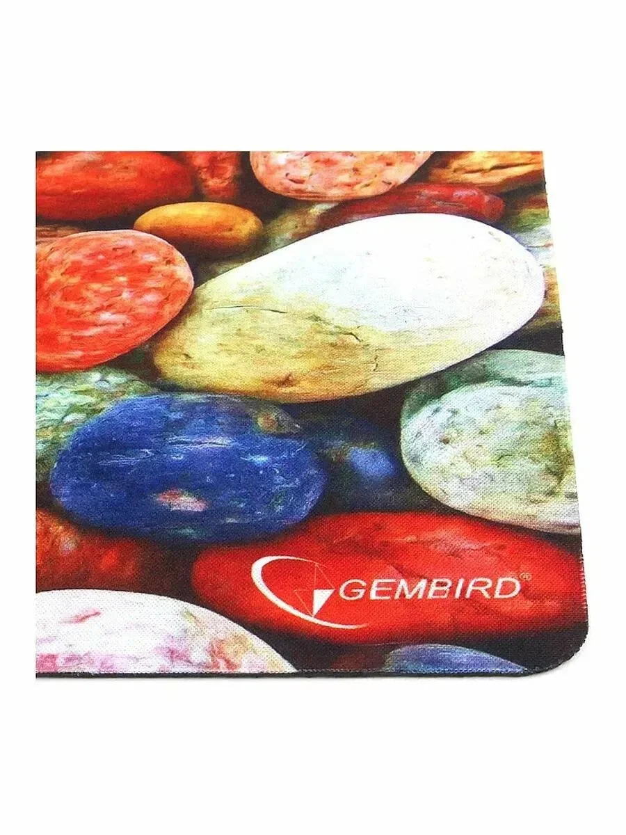 Коврик для мыши Gembird MP-STONES, рисунок "камни", размеры 220x180x1мм, полиэстер/резина