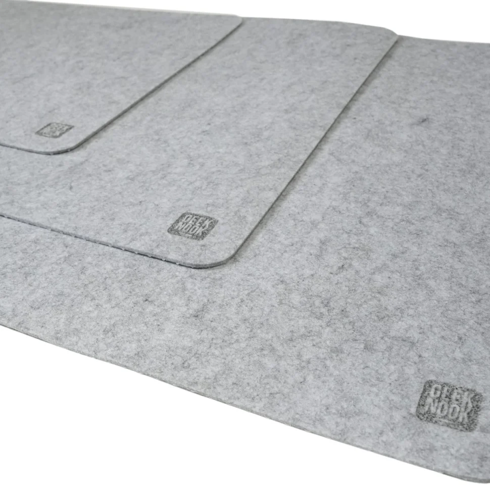 Коврик для мыши Mouse pad GEEK NOOK 80 х40CM Light Gray Felt