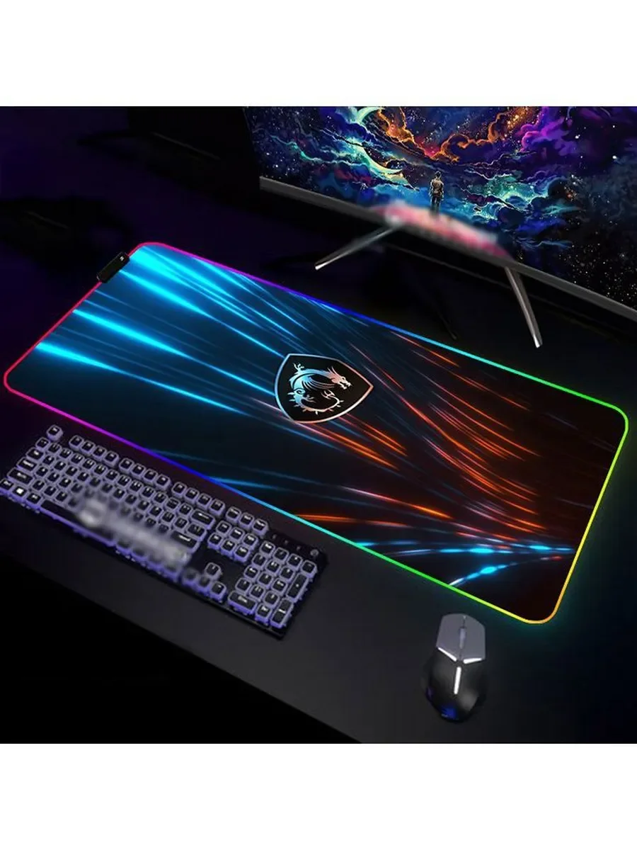 Коврик для мыши MSI "Царь коврик", игровой, большой, в тубе
