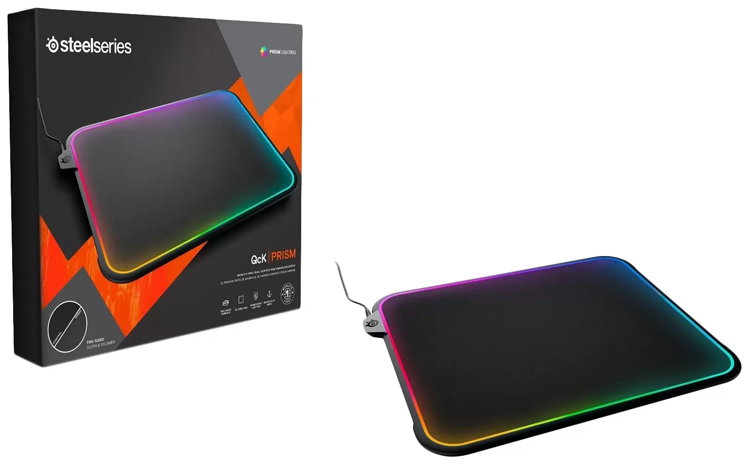 Коврик для мыши Steelseries QcK Prism Cloth Средний черный 320x270x4мм (63825)