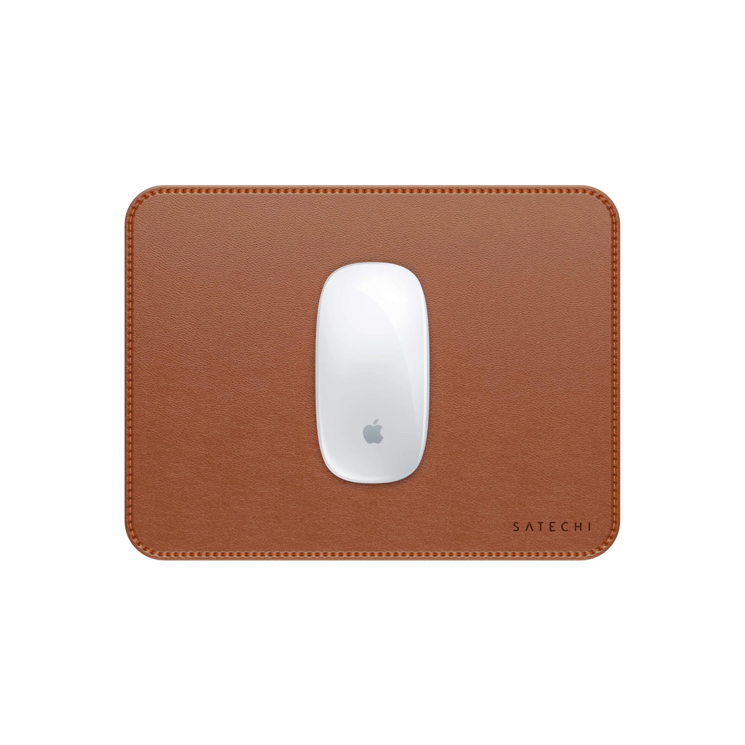 Коврик для мыши из веганской кожи Satechi Vegan-Leather Premium Desk Mat, коричневый