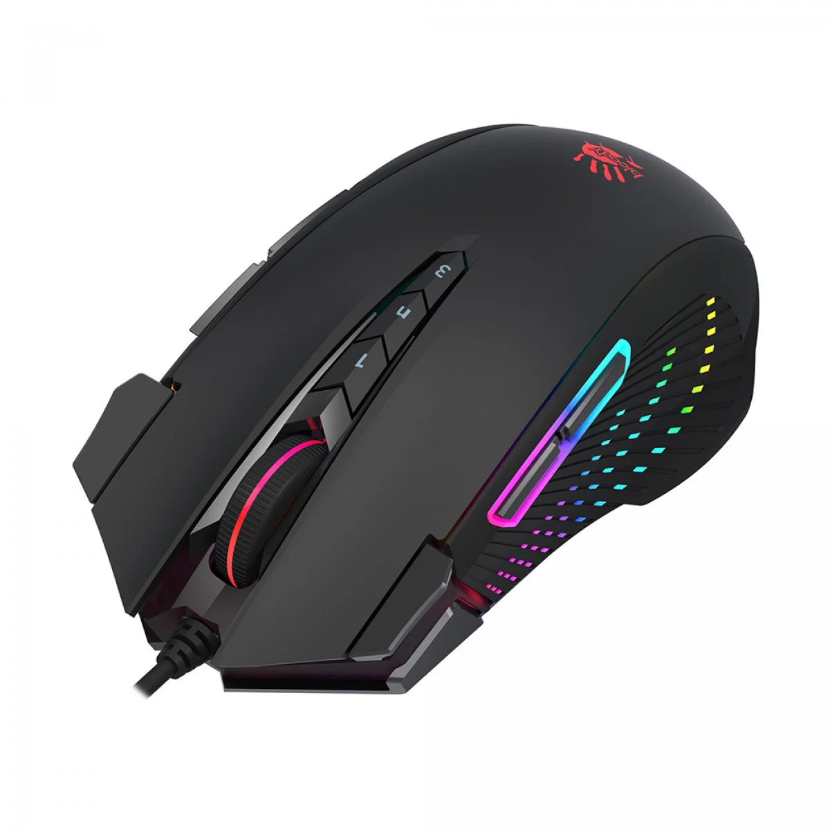 Мышь проводная A4Tech Bloody J90s черный, 8000 dpi, USB, кнопки - 12