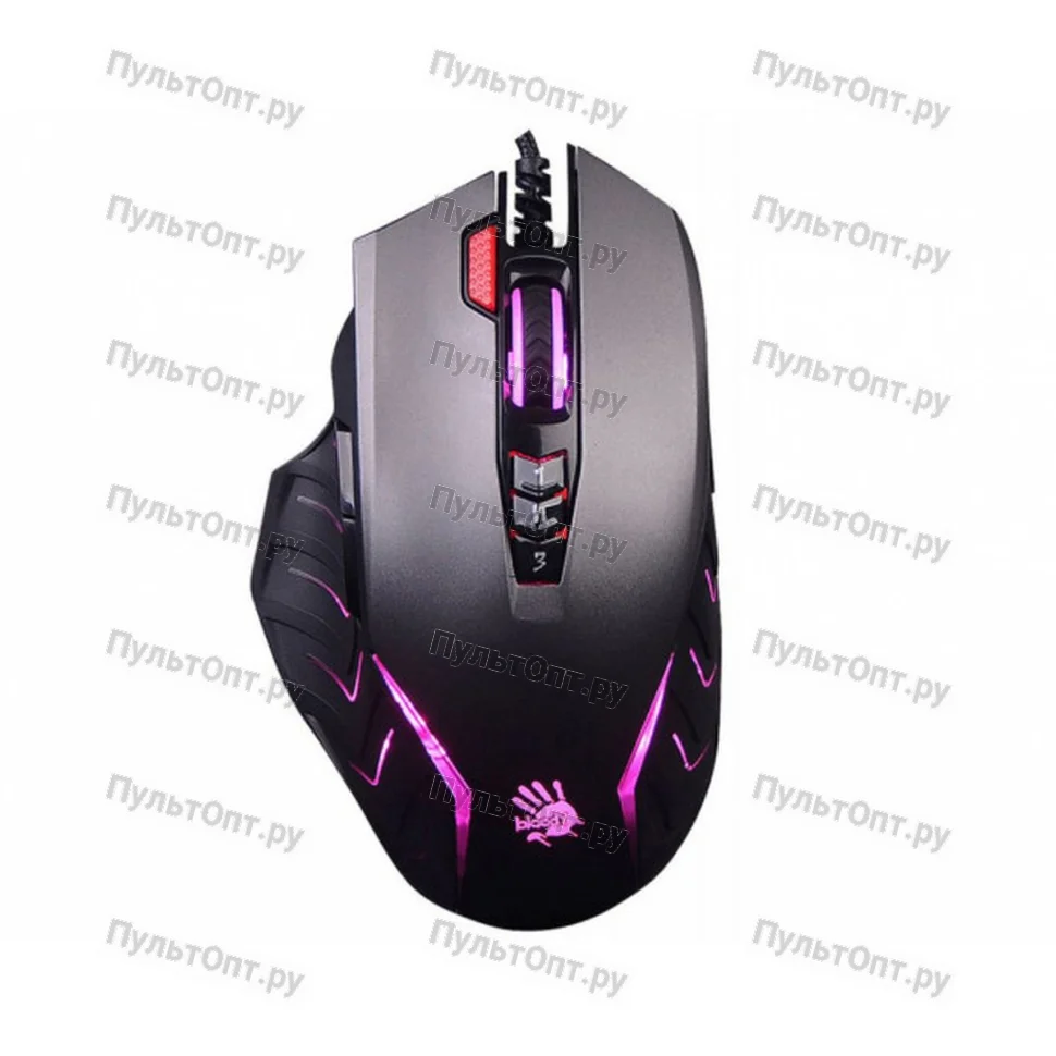 Мышь проводная A4Tech Bloody J95s серый, 8000 dpi, USB, кнопки - 9