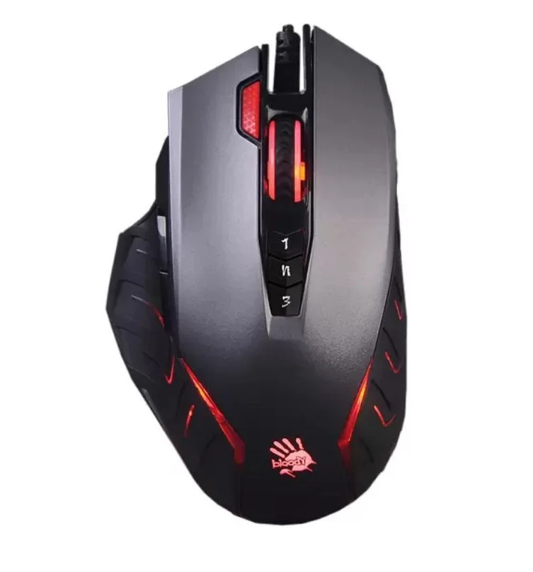 Мышь проводная A4Tech Bloody J95s серый, 8000 dpi, USB, кнопки - 9