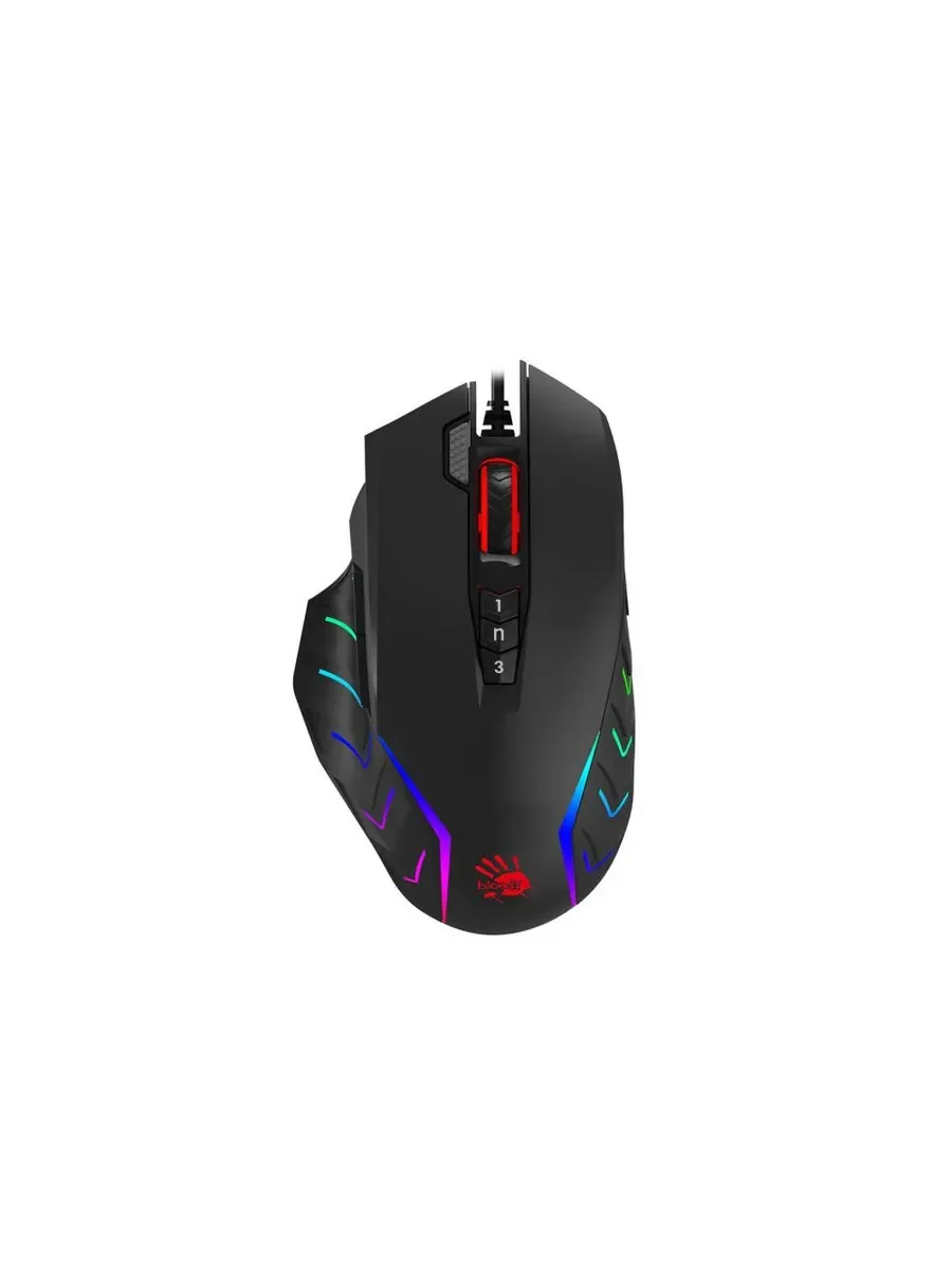 Мышь проводная A4Tech Bloody J95s черный, 8000 dpi, USB, кнопки - 9