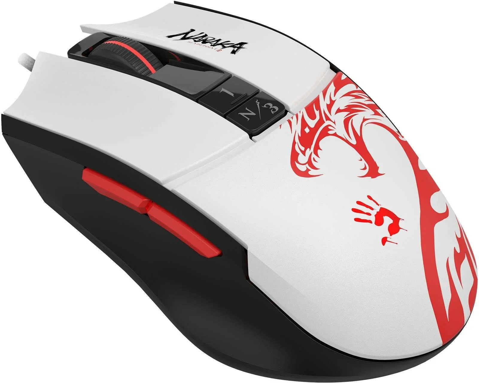 Мышь проводная A4Tech Bloody L65 Max белый, 12000 dpi, USB, кнопки - 7