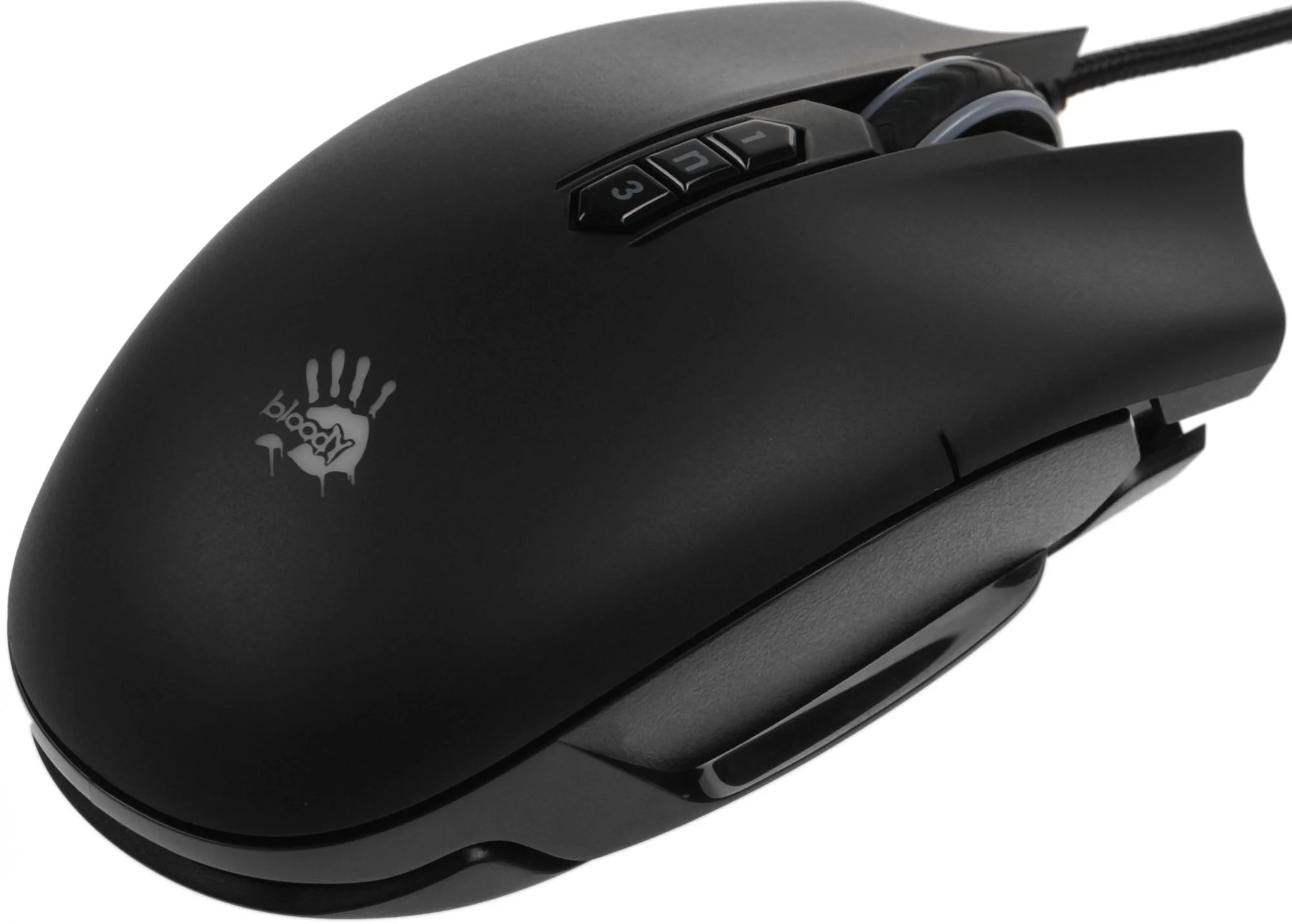 Мышь проводная A4Tech Bloody Q80 черный, 3200 dpi, USB, кнопки - 8