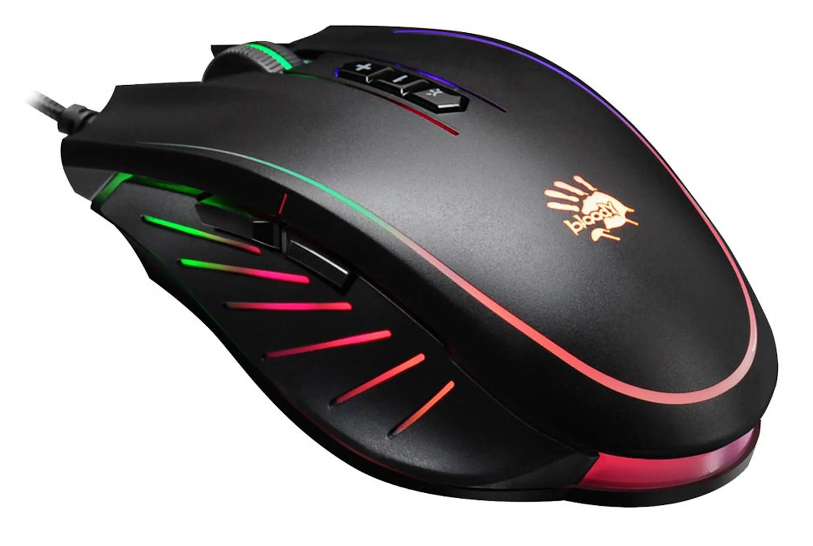 Мышь проводная A4Tech Bloody Q81 черный, 3200 dpi, USB, кнопки - 8