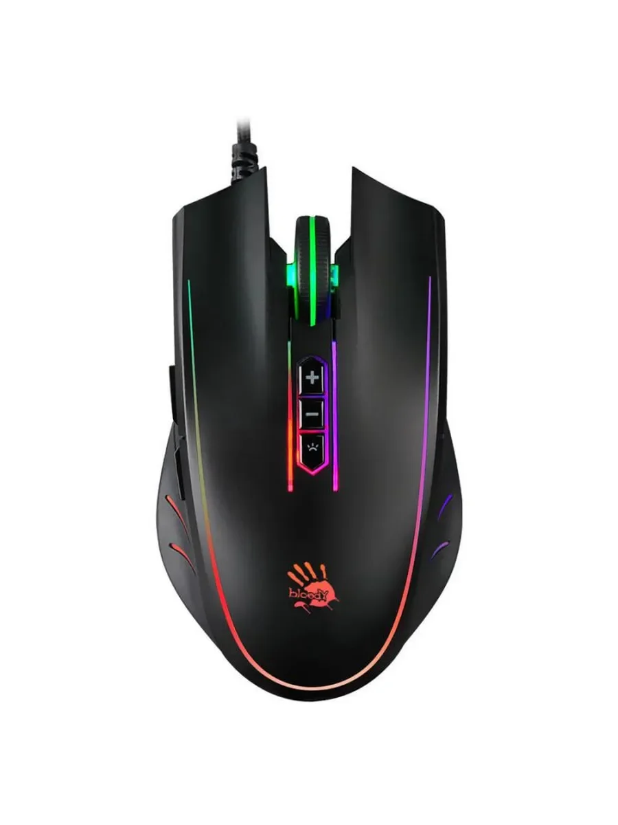 Мышь проводная A4Tech Bloody Q81 черный, 3200 dpi, USB, кнопки - 8