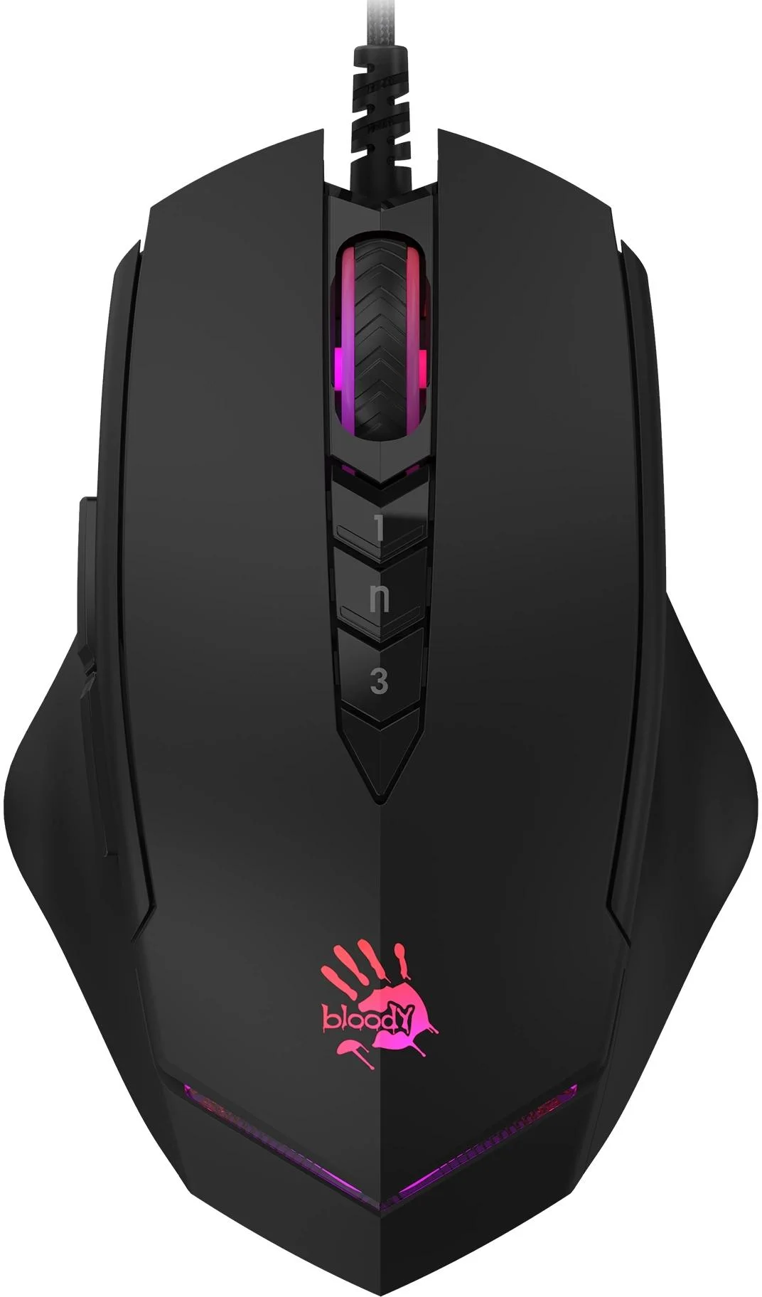 Мышь проводная A4Tech Bloody V8M Max черный, 12000 dpi, USB, кнопки - 10