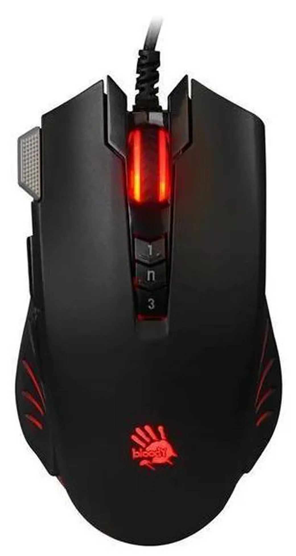 Мышь проводная A4Tech Bloody V9M черный, 4000 dpi, USB, кнопки - 9