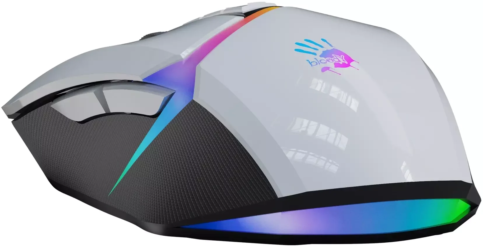 Мышь проводная A4Tech Bloody W60 Max белый, 10000 dpi, USB, кнопки - 10