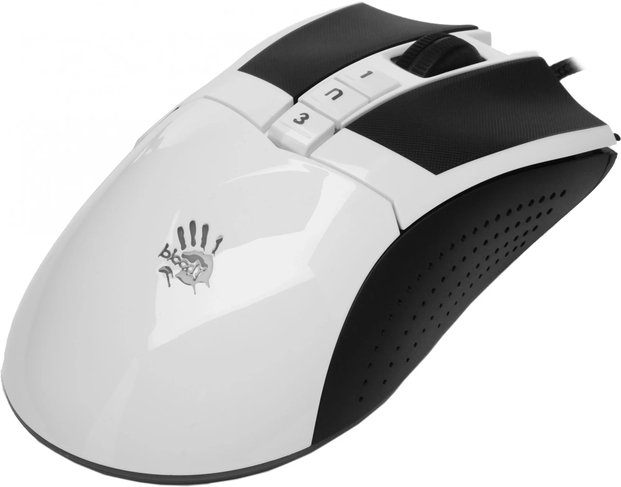 Мышь проводная A4Tech Bloody W90 Max белый/черный, 10000 dpi, USB, кнопки - 10