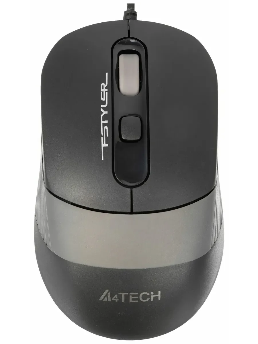 Мышь проводная A4Tech Fstyler FM10 черный/серый, 1600 dpi, USB, кнопки - 4