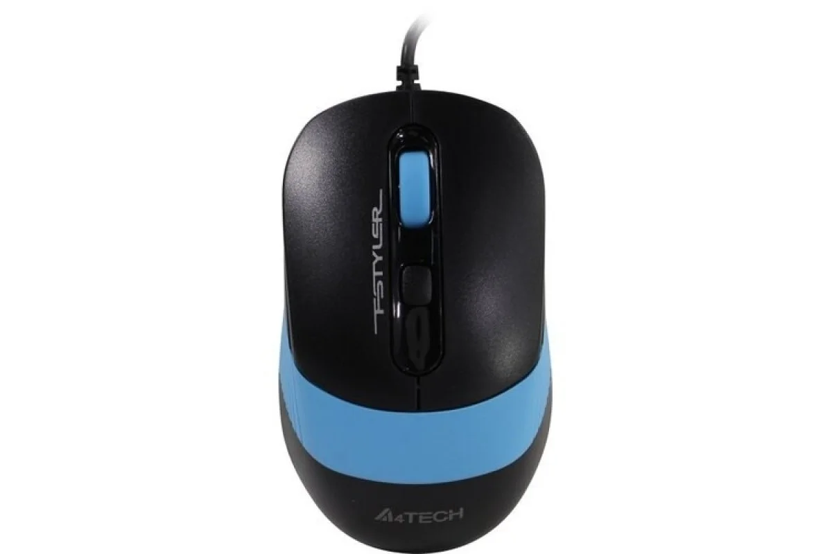 Мышь проводная A4Tech Fstyler FM10 черный/синий, 1600 dpi, USB, кнопки - 4