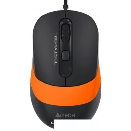 Мышь проводная A4Tech Fstyler FM10S черный/оранжевый, 1600 dpi, USB, кнопки - 4