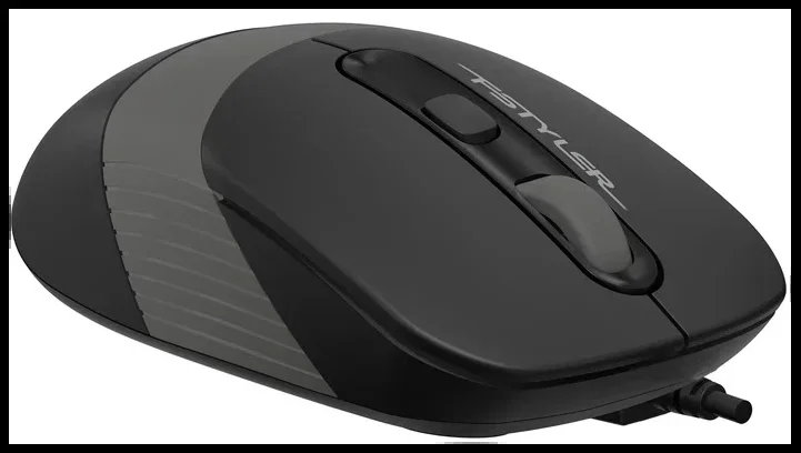 Мышь проводная A4Tech Fstyler FM10S черный/серый, 1600 dpi, USB, кнопки - 4
