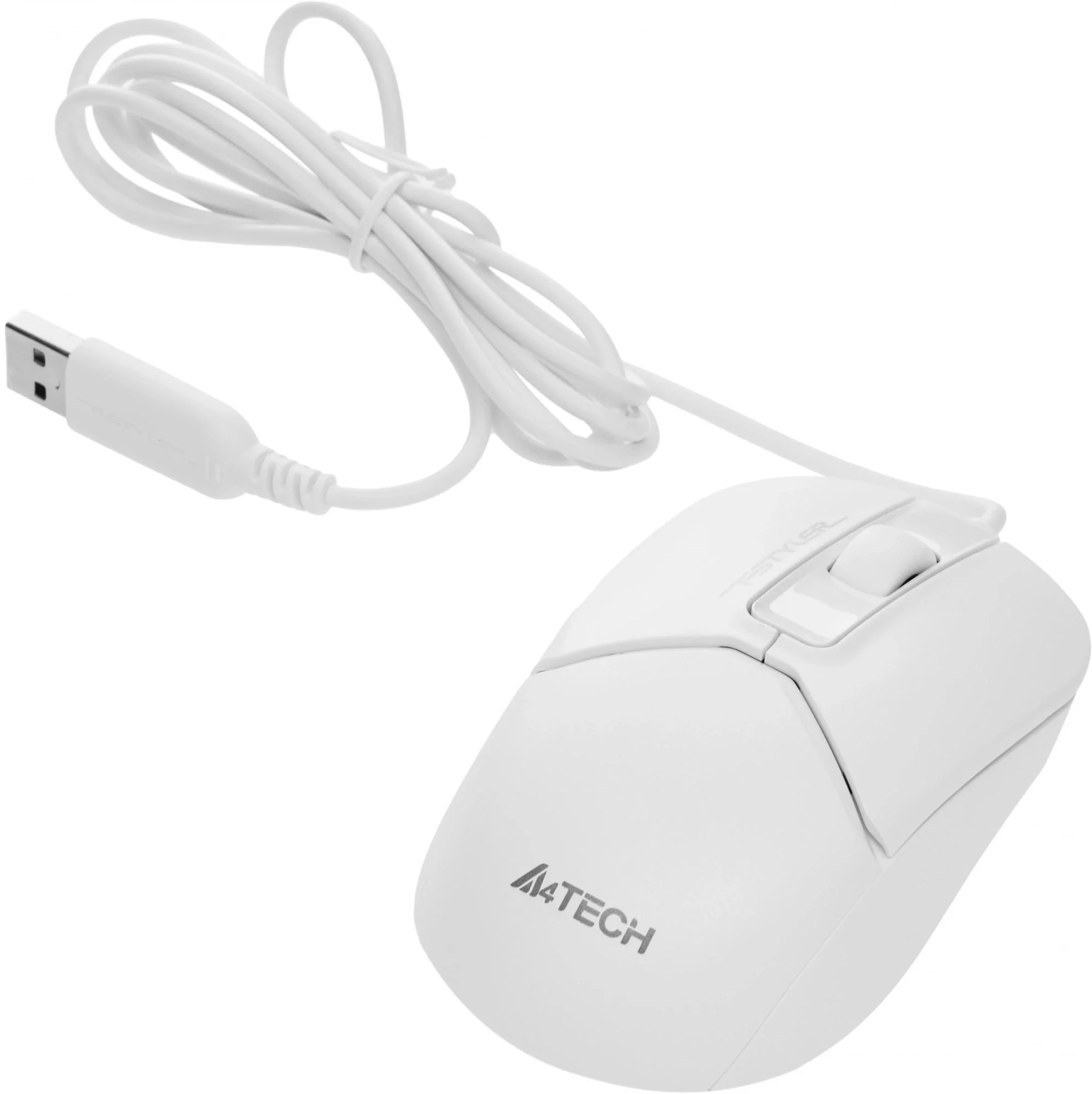 Мышь проводная A4Tech Fstyler FM12 белый, 1200 dpi, USB, кнопки - 3